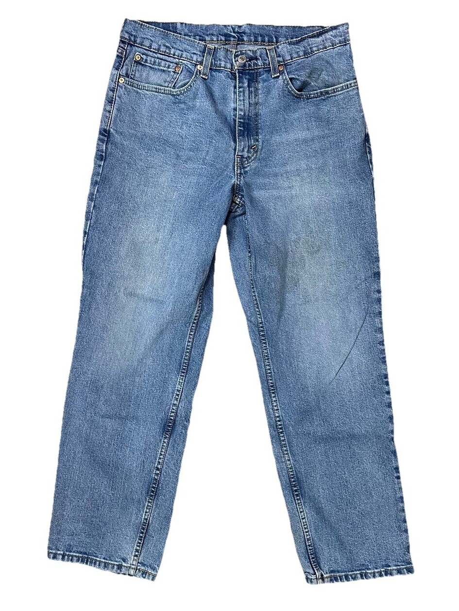 Levis 550 Denim Jeans Mens 34x29 Red Tab Blue Denim Relaxed Fit Straight Leg